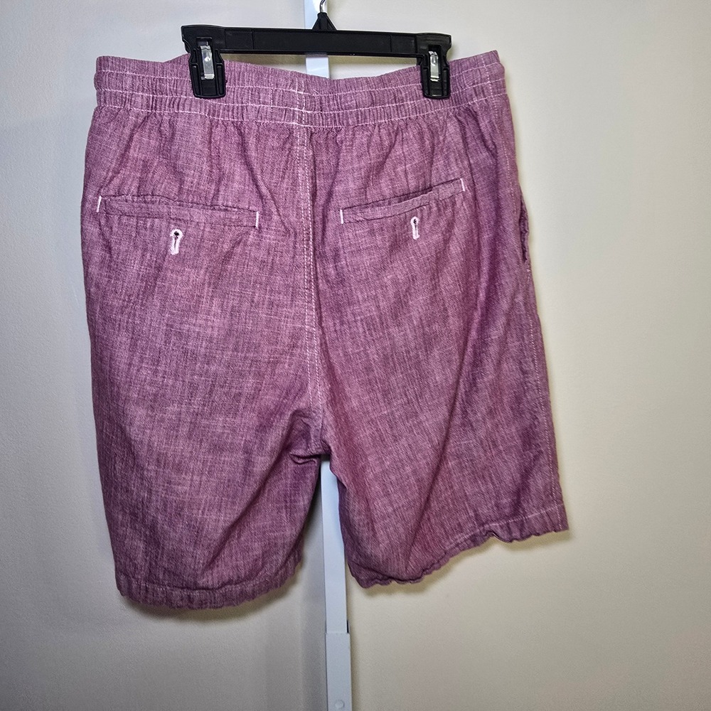 Banana‎ Republic Mens Shorts Medium Burgandy Drawstring Casual - Picture 4 of 4